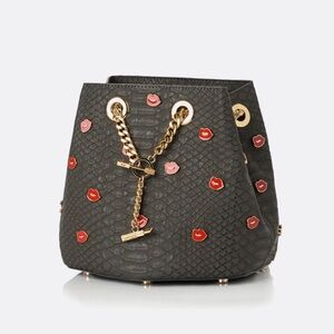 Play No More Kiss Me Bucket Bag